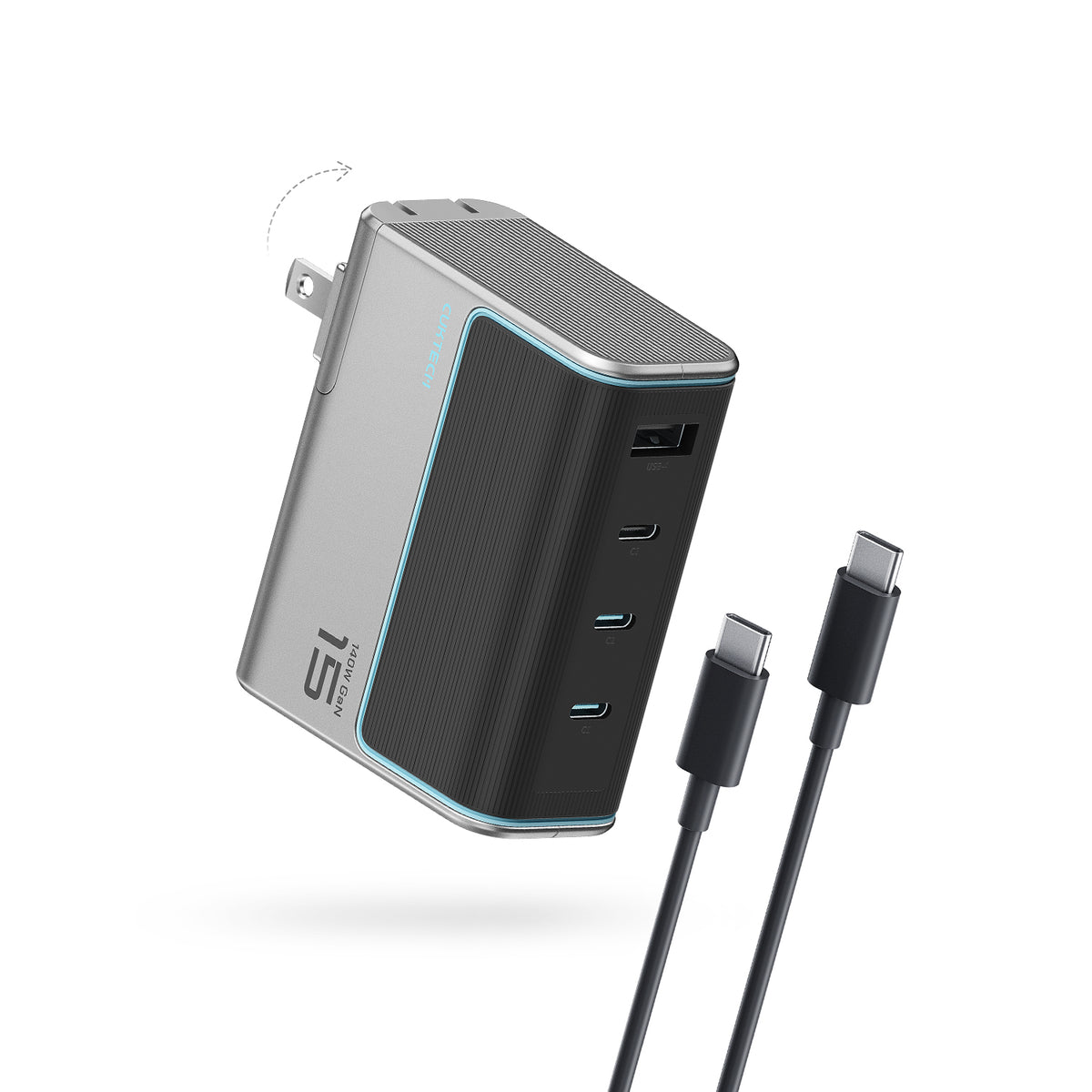 CUKTECH AD1404U 140W GaN charger on a clean white background