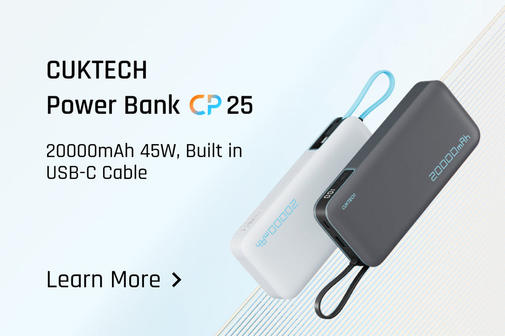 POWER BANK CUKTECH CP24 10000MAH 40W CON CABLE INTEGRADO CARGA RÁPIDA GRIS POWER BANK CUKTECH CP24 10000MAH 40W CON CABLE INTEGRADO CARGA RÁPIDA GRIS